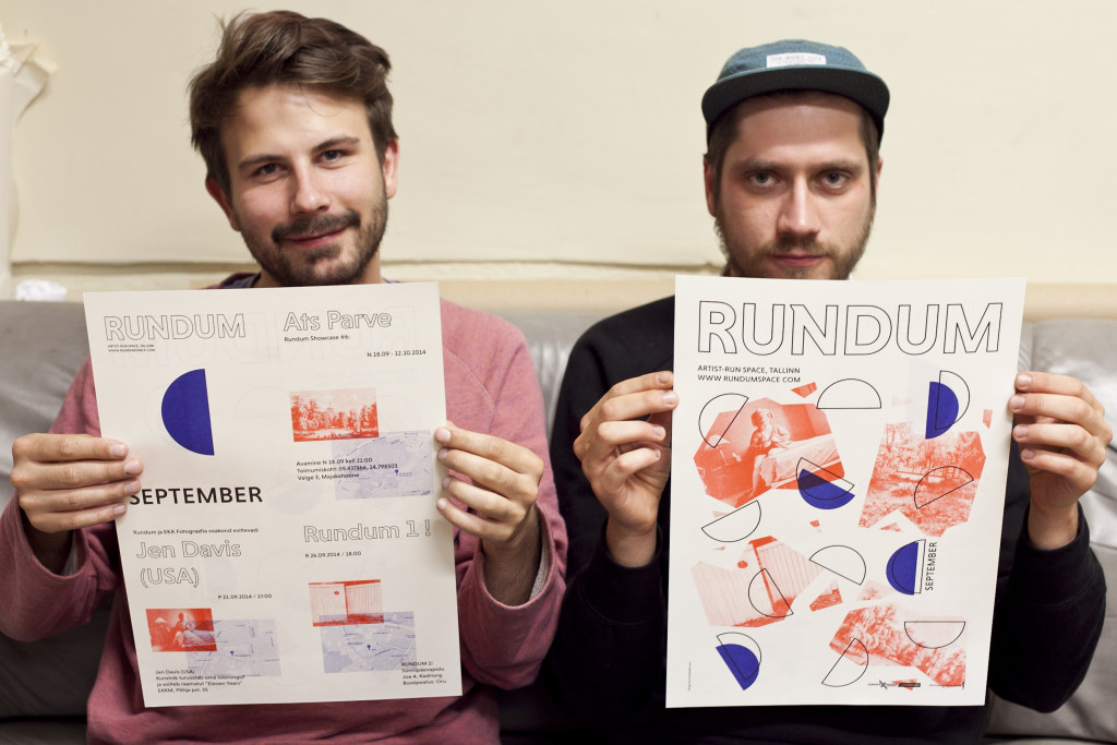 The visual identity and the print of the posters of Rundum is made by LÉ 60 – Carl-Robert Kagge and Kert Viiart.